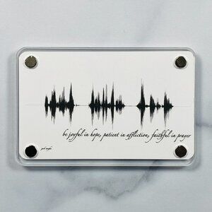Be Joyful In Hope, Patient In Affliction, Faithful In Prayer Soundwave Magnet